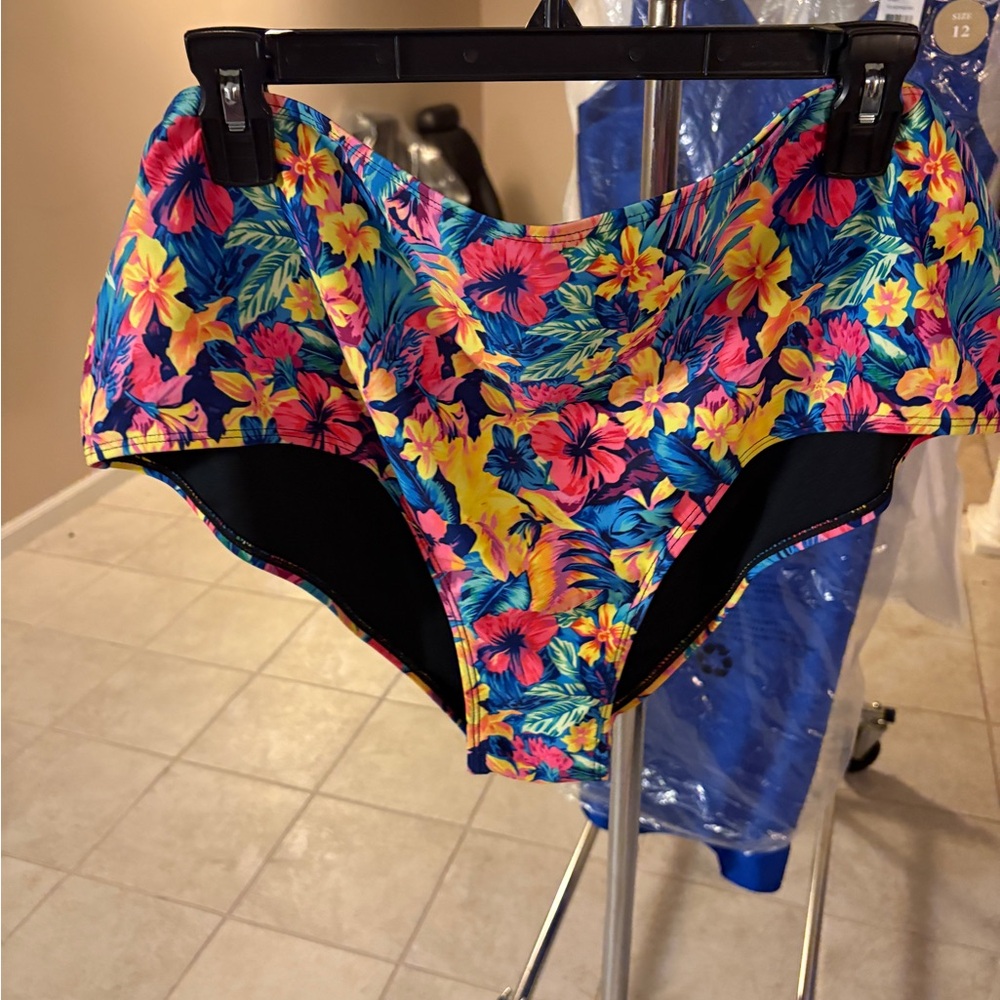 Bogo plus Floral High-Waisted Bikini Bottoms